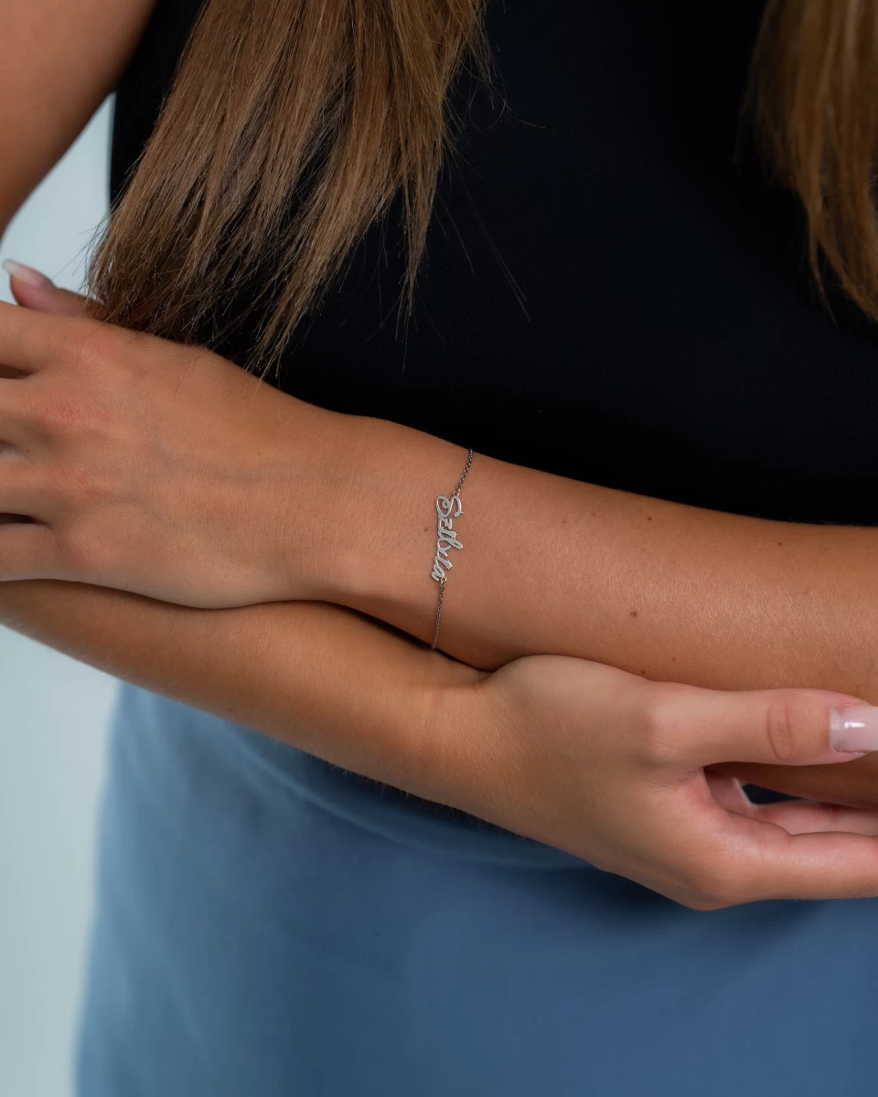 ZILIA Grav Bianka Belo Zlato 14K Zapestnica