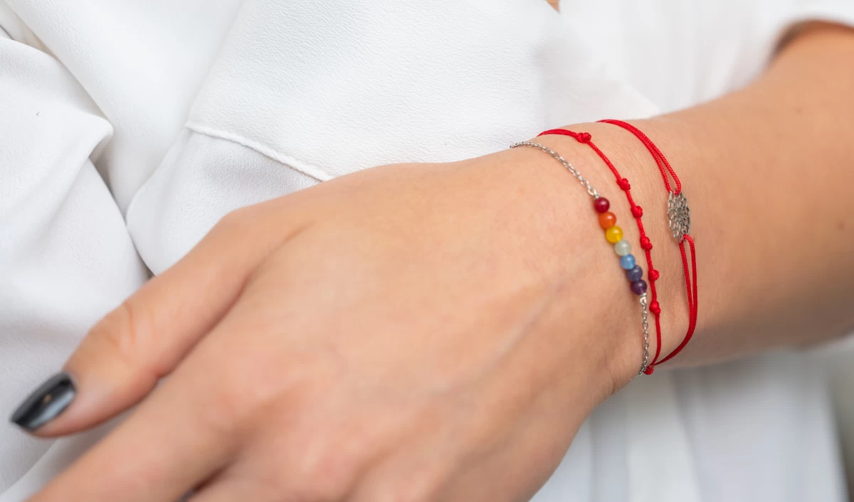 Zapestnica 7 čaker iz 14K roza zlata