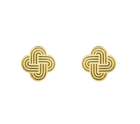 ZILIA Solomon Knot Zlato 14K Uhani