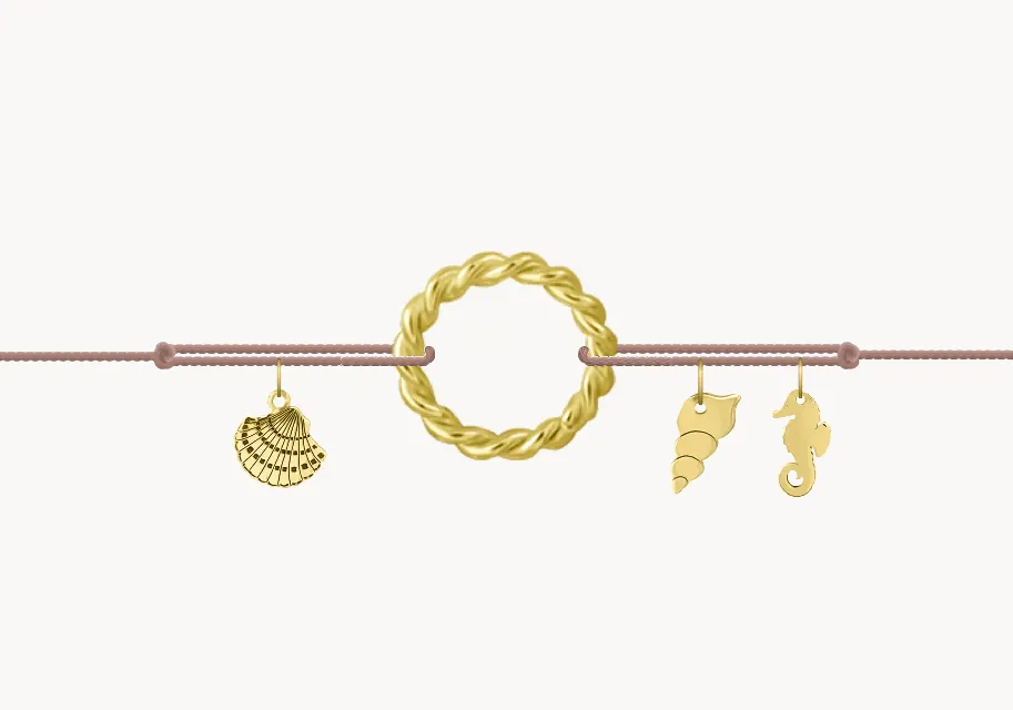 ZILIA Anklet Nolita krog Rumeno Zlato 14K