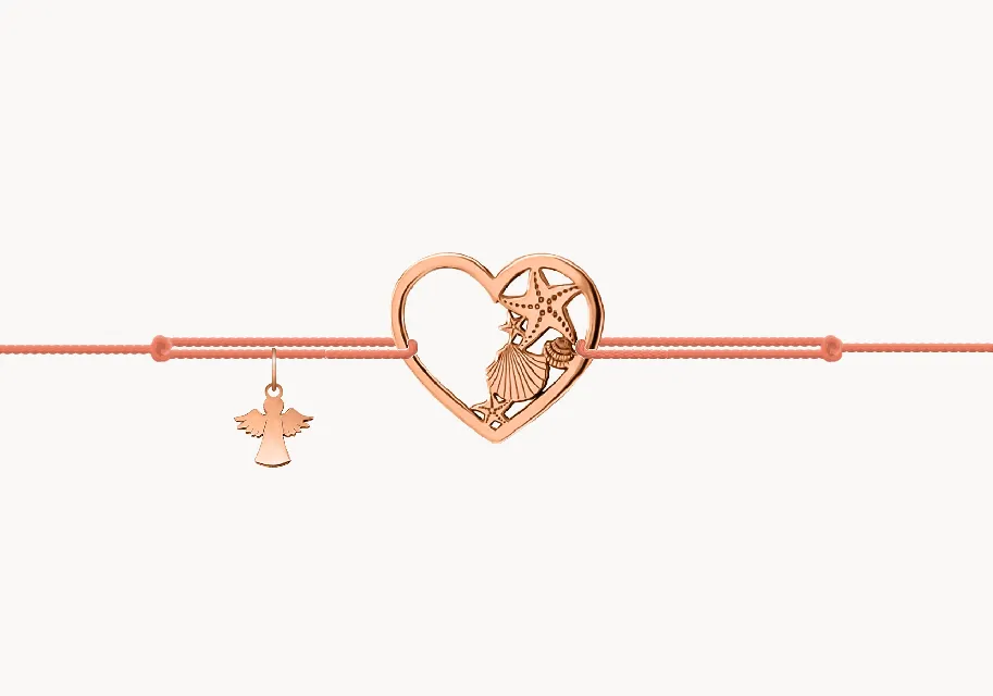 ZILIA Anklet Poletje v srcu Roza Zlato 14K