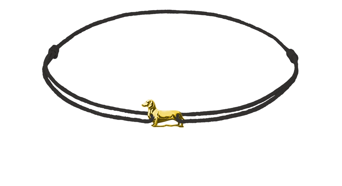 ZILIA Bracelet Dachshund 2 Rumeno Zlato 14K